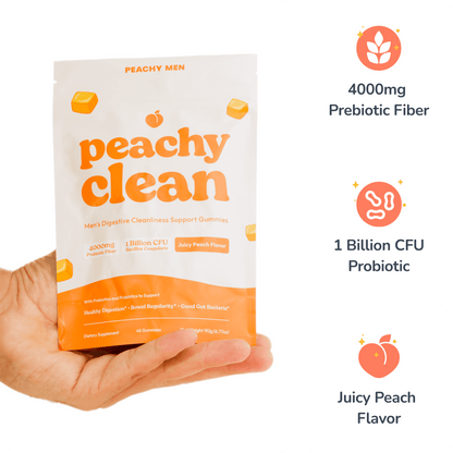 Peachy Men Clean Sugar-Free Pre+Probiotic Fiber Gummies