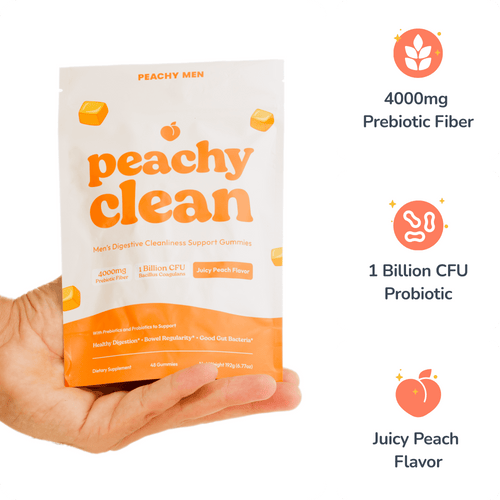 Peachy Men Clean Sugar-Free Pre+Probiotic Fiber Gummies