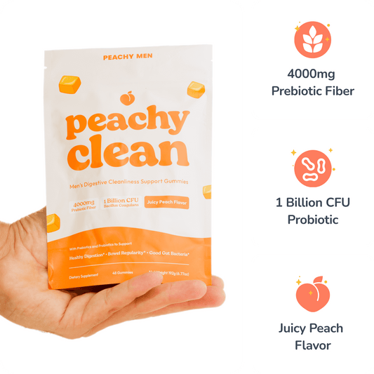 Peachy Men Clean Sugar-Free Pre+Probiotic Fiber Gummies
